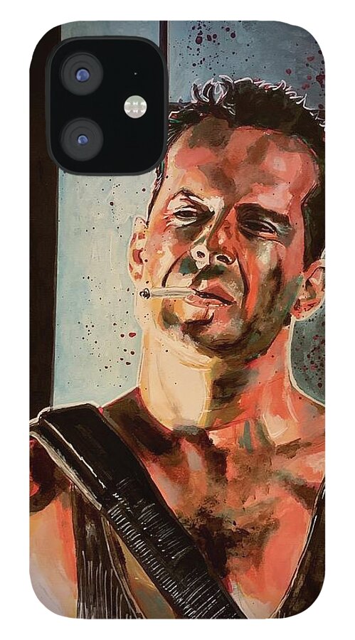Die Hard iPhone 12 Case featuring the painting Die Hard by Joel Tesch