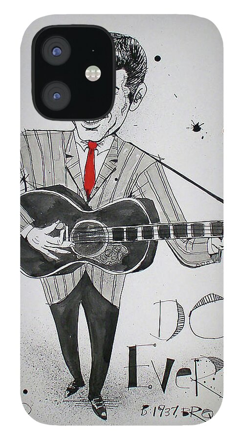  iPhone 12 Case featuring the drawing Don Everly by Phil Mckenney