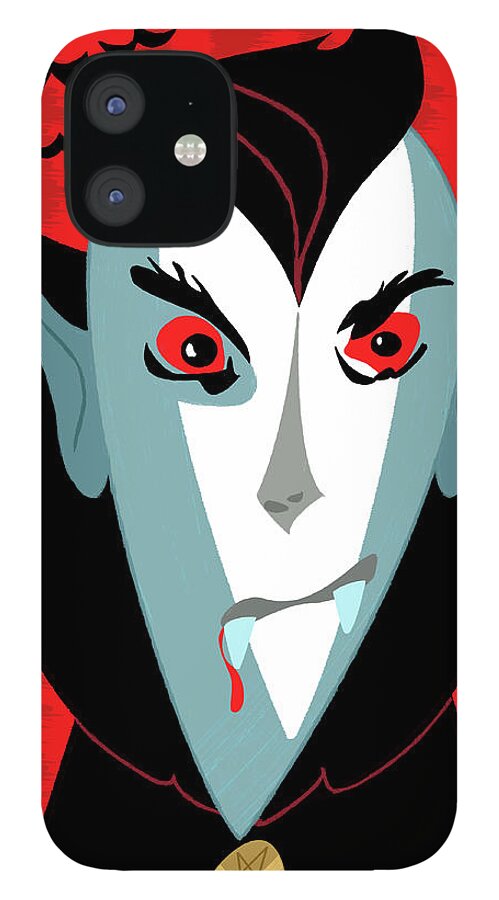 Dracula iPhone 12 Case featuring the digital art Dracula by Alan Bodner