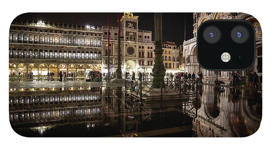 Art iPhone 12 Case featuring the photograph Dsc9434 - St Mark's Square by night, Venice by Marco Missiaja