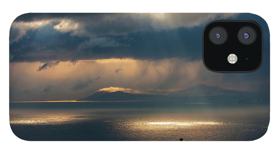 Howth iPhone 12 Case featuring the photograph Dublin Bay from Howth Summit - Winter 2010 by John Soffe