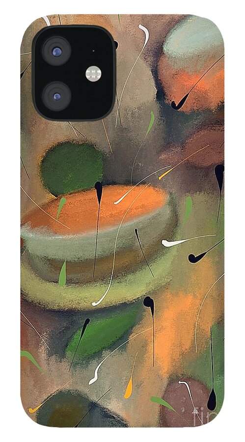 Earthy Matte iPhone 12 Case featuring the digital art Earthy Matter by Laurie's Intuitive