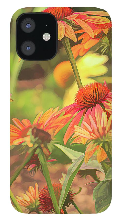 Echinacea iPhone 12 Case featuring the photograph Echinacea Garden by Lorraine Baum