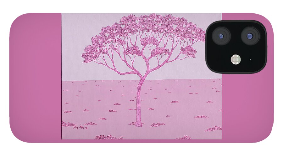 Valentine's iPhone 12 Case featuring the painting Faith,Hope and Love by Doug Miller