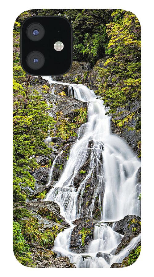 Fan-tail-falls iPhone 12 Case featuring the photograph Fan Tail Falls by Gary Johnson