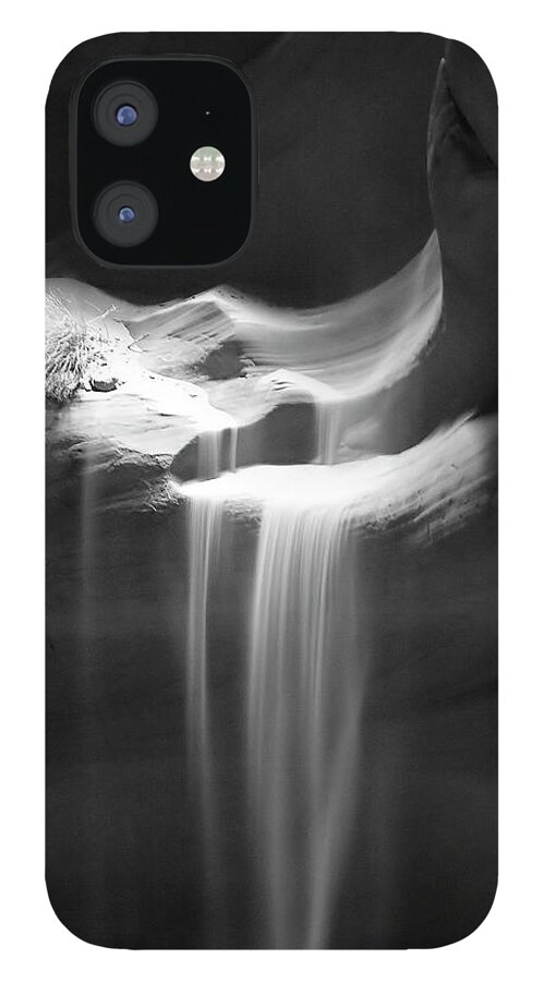 Antelope Canyon Az iPhone 12 Case featuring the photograph Flowing Sand in Antelope Canyon by Lucinda Walter