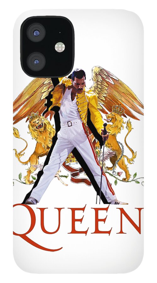 Freddie Mercury Queen Logo iPhone 12 Case by Sally Ayad - Fine Art America