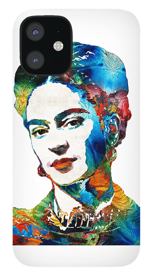 Frida Kahlo iPhone 12 Case featuring the painting Frida Kahlo Art - Viva La Frida - By Sharon Cummings by Sharon Cummings