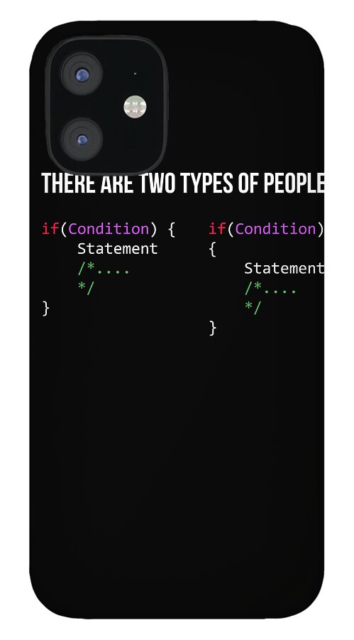 Funny Programmer There Are Two Types Of People Print iPhone 12 Case by  Noirty Designs - Fine Art America