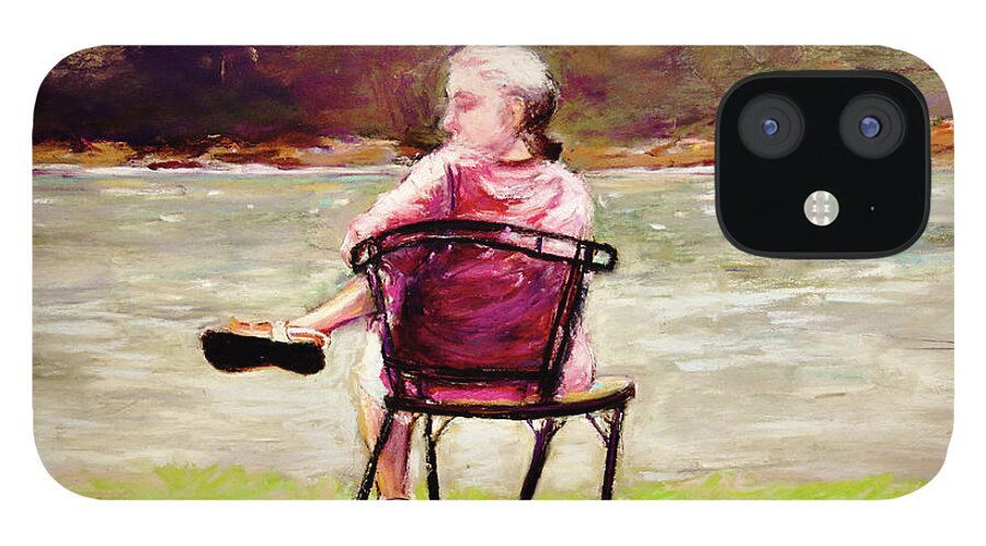 Soft Pastel On Sanded Paper iPhone 12 Case featuring the painting Gail by Joyce Guariglia