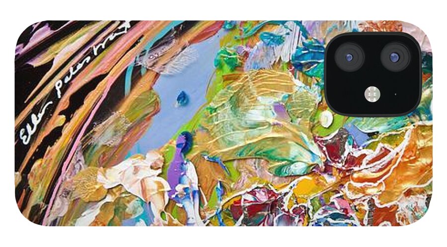 Wall Art iPhone 12 Case featuring the painting Glimpsing a Spherical by Ellen Palestrant