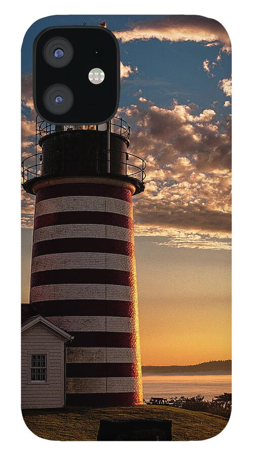 West Quoddy Head Lighthouse iPhone 12 Case featuring the photograph Good Morning West Quoddy Head Lighthouse by Marty Saccone