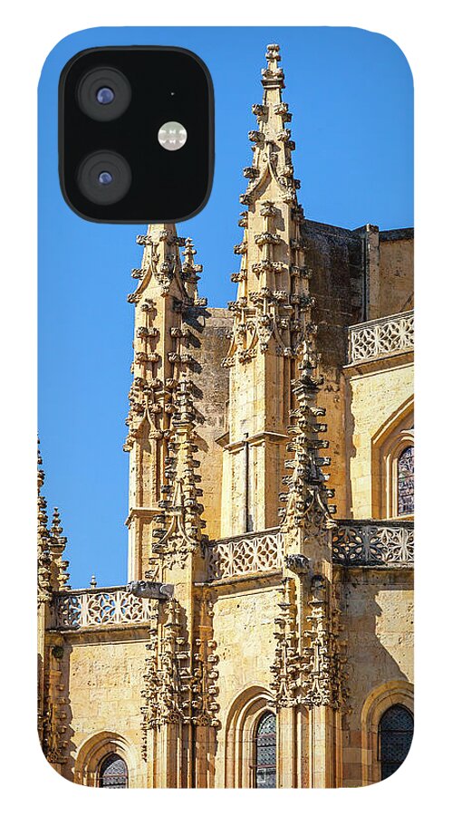 Spain iPhone 12 Case featuring the photograph Gothic Spires of Segovia Cathedral by W Chris Fooshee