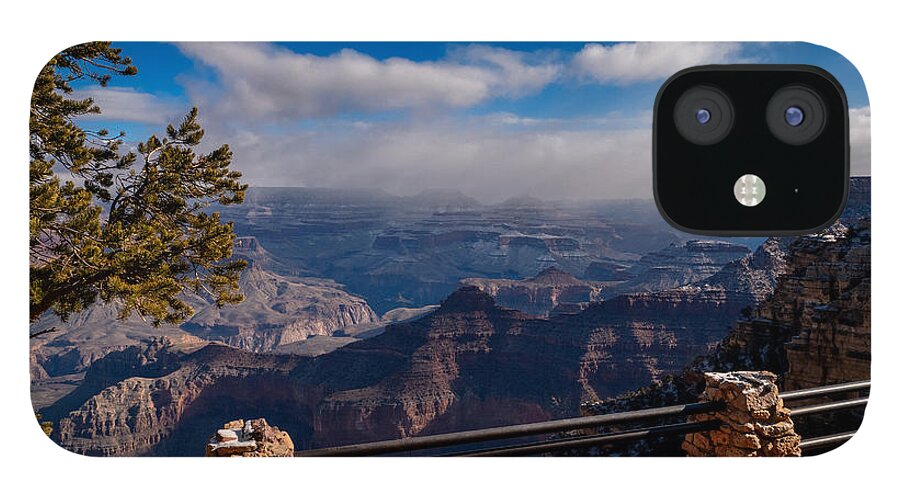 Grand Canyon Winter Arizona Landscape Fstop101 Landscape Geology iPhone 12 Case featuring the photograph Grand Canyon Winter View by Geno Lee
