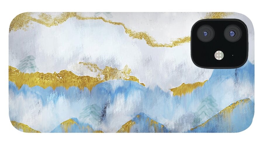Abstract iPhone 12 Case featuring the digital art Great Escape by Alison Frank