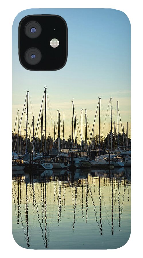 Marina iPhone 12 Case featuring the photograph Harbor Reflection by Liz Albro