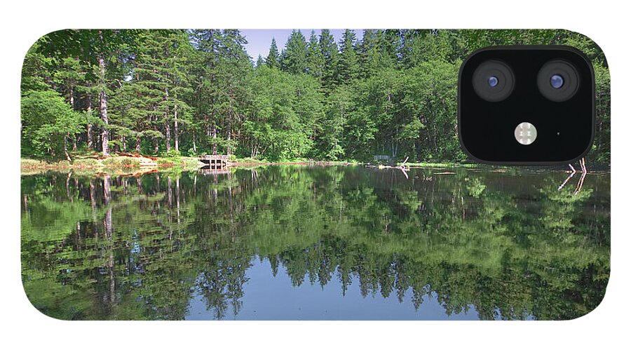 Lwater iPhone 12 Case featuring the photograph Hebo Lake by Loyd Towe Photography