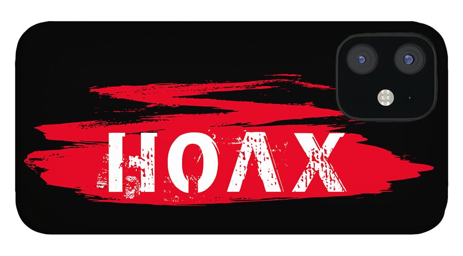 Hoax Grunge iPhone 12 Case featuring the digital art Hoax Grunge by Leah McPhail