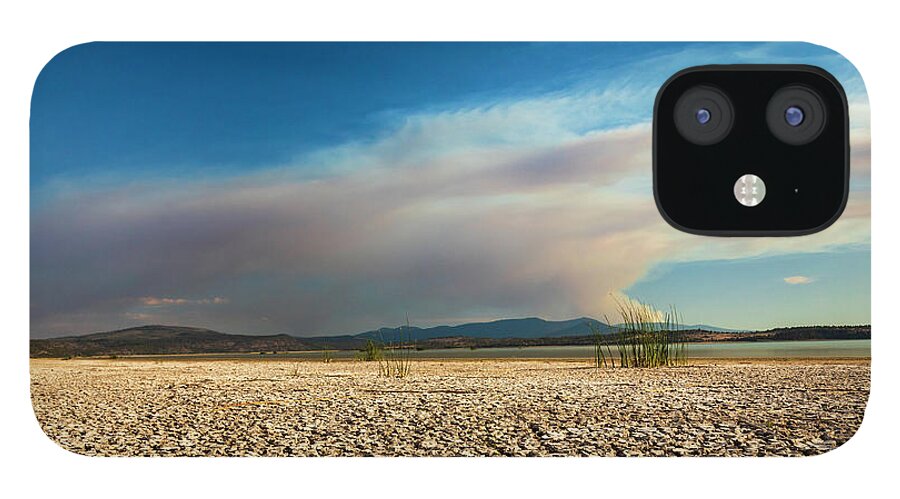 Lake iPhone 12 Case featuring the photograph Hog Fire Plume by Mike Lee