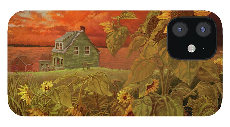 House iPhone 12 Case featuring the painting House of the Rising Sun by Hans Neuhart