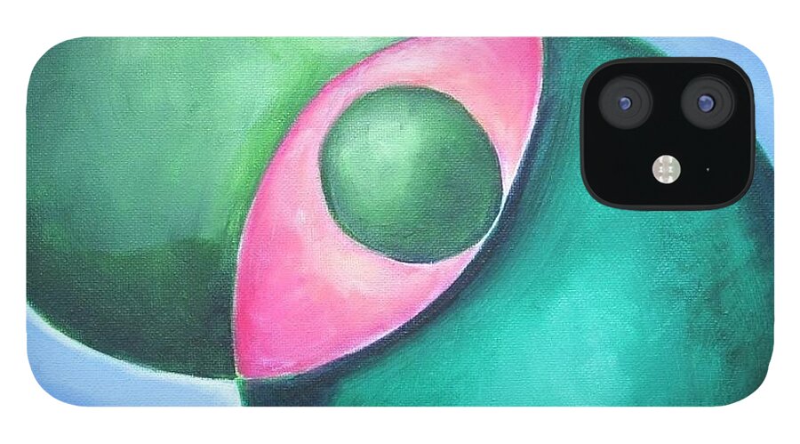 Circles iPhone 12 Case featuring the painting Hugging... when feeling yucky by Jennifer Hannigan-Green