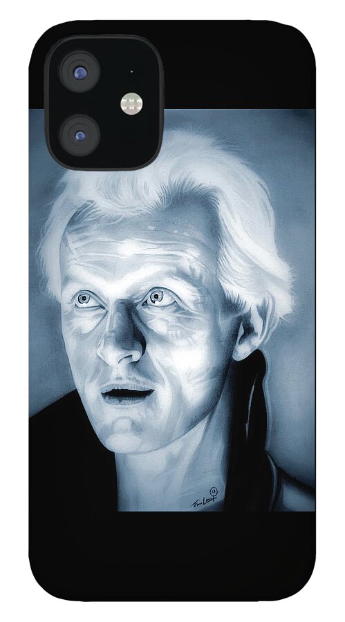 Rutger Hauer iPhone 12 Case featuring the drawing I Want More Life - Roy Batty - Blade Runner by Fred Larucci