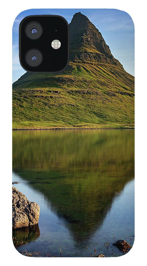 Iceland iPhone 12 Case featuring the photograph Iceland - Kirkjufell mirrored by Olivier Parent