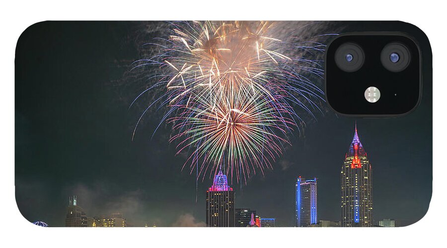 City iPhone 12 Case featuring the photograph July 4th Fireworks in Alabama by Brad Boland