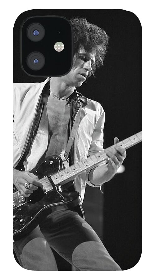 Keith Richards iPhone 12 Case featuring the photograph Keith Richards on Stage by Jurgen Lorenzen