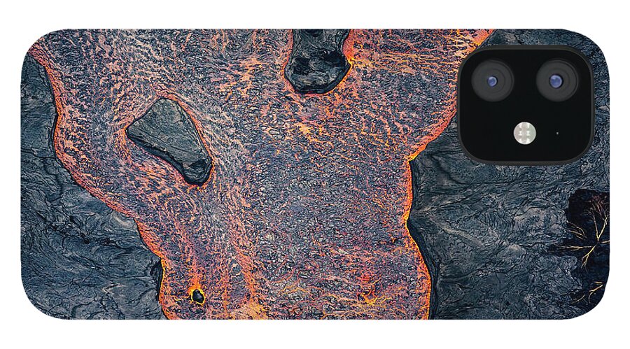 Lava iPhone 12 Case featuring the photograph Lava River Texture by Christopher Johnson