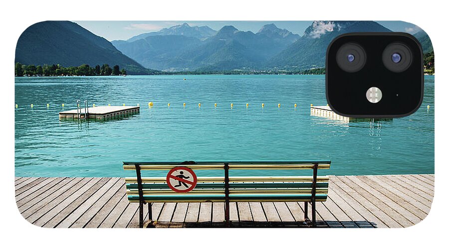 Talloires iPhone 12 Case featuring the photograph Le Lac Bleu - Annecy, France by John Soffe