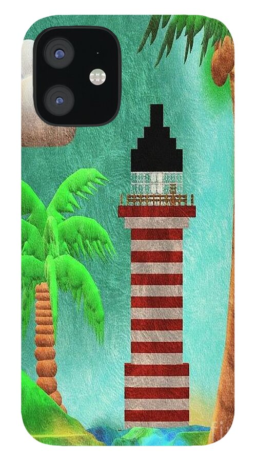  iPhone 12 Case featuring the photograph Lighthouse Journal by Gena Livings