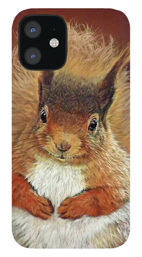 Animal iPhone 12 Case featuring the painting Little Red by Linda Becker