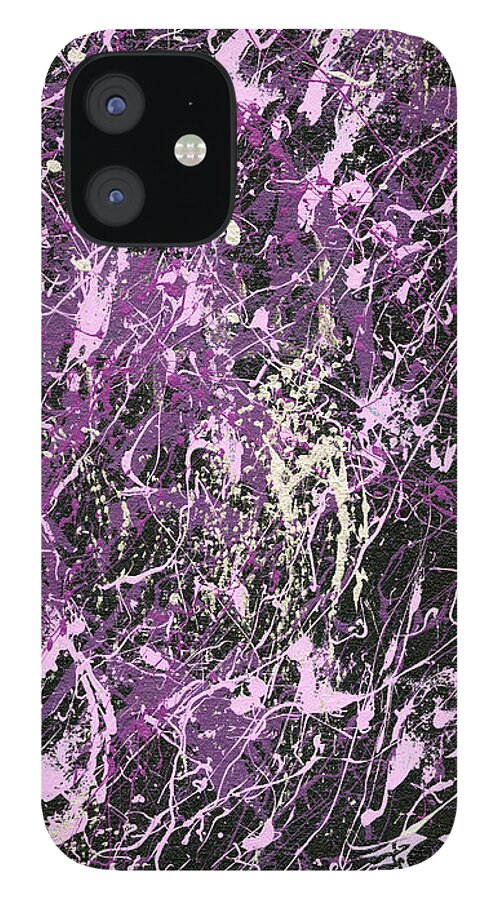 Abstract iPhone 12 Case featuring the painting Living Impossibilities by Heather Meglasson Impact Artist