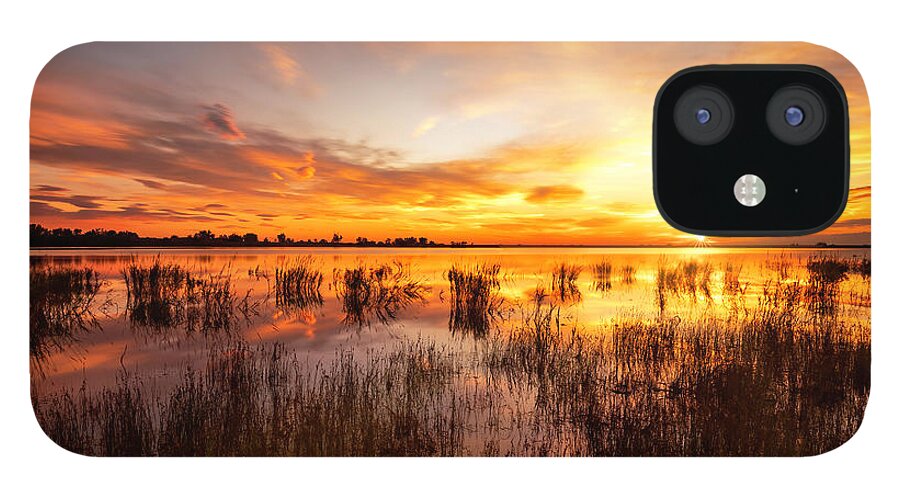 Lake iPhone 12 Case featuring the photograph Lon Hagler Sunrise by Ronda Kimbrow