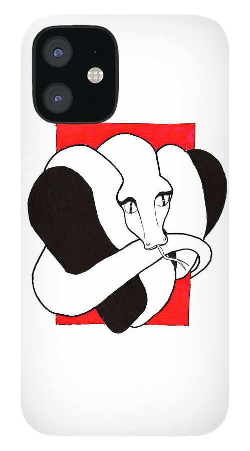 Love iPhone 12 Case featuring the drawing Love Hurt by Joelle Philibert