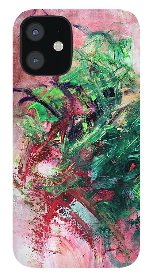 Abstract Art iPhone 12 Case featuring the painting Lusted Venom by Rodney Frederickson