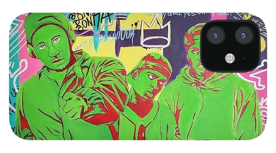 Hiphop iPhone 12 Case featuring the painting Lyrics to Go by Ladre Daniels