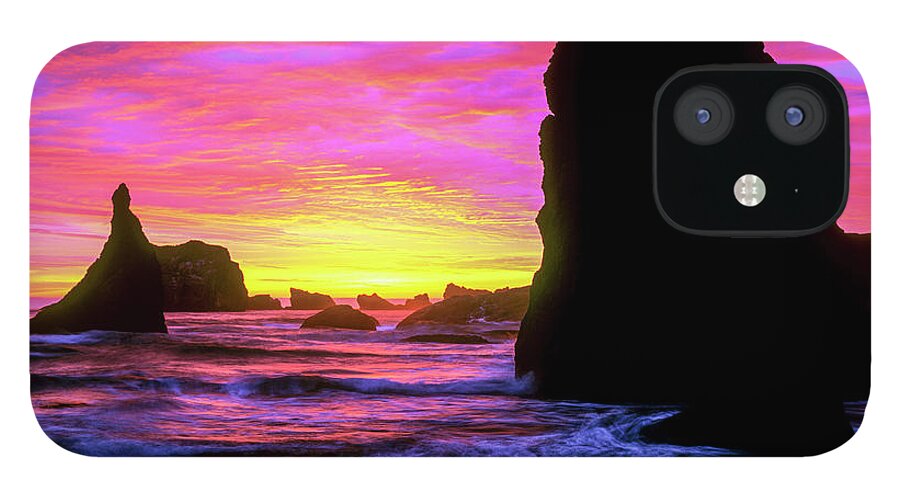 West Coast iPhone 12 Case featuring the photograph Magenta Explosion by Randy Bradley