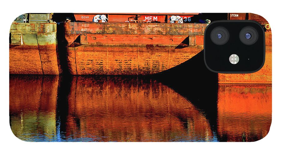 Barges iPhone 12 Case featuring the photograph Many Miles by Susie Loechler