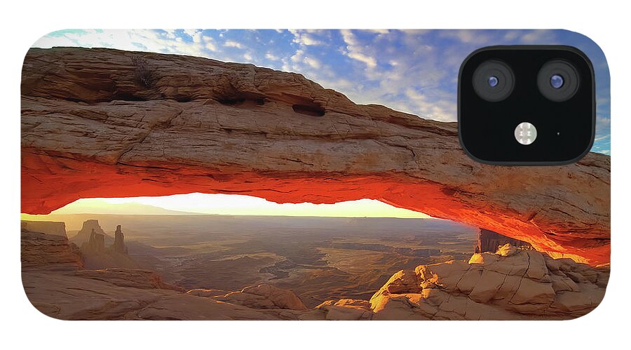 Mesa Arch iPhone 12 Case featuring the photograph Mesa Arch Sunrise by Bob Falcone