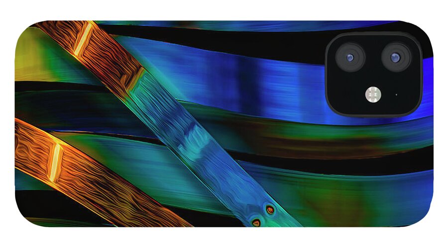 Photography iPhone 12 Case featuring the photograph Metal Abstract by Paul Wear