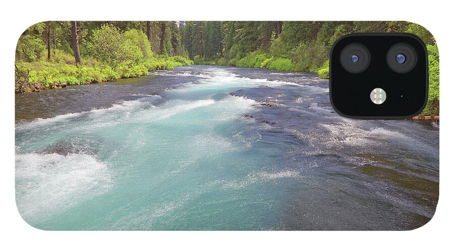 Whitewater iPhone 12 Case featuring the photograph Metolius River by Loyd Towe Photography