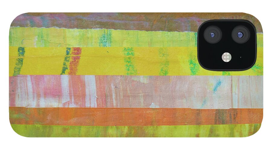 Mixed Media iPhone 12 Case featuring the mixed media Moments in Time 2 by Julia Malakoff