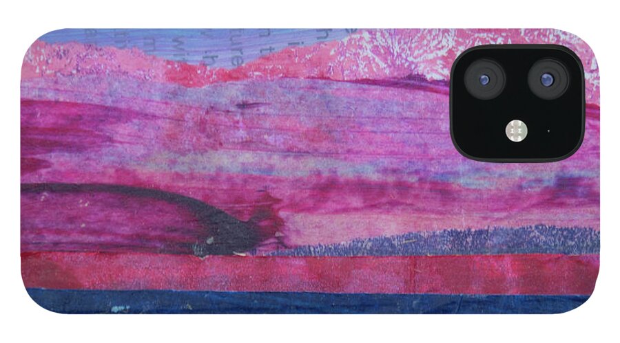 Mixed Media iPhone 12 Case featuring the mixed media Moments in Time 8 by Julia Malakoff