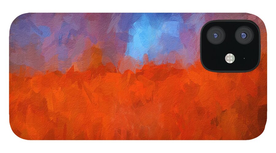 Colorful iPhone 12 Case featuring the painting Monsoon by Trask Ferrero