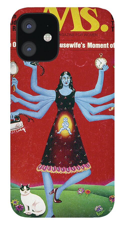 1972 iPhone 12 Case featuring the drawing Ms. Magazine, 1972 by Granger