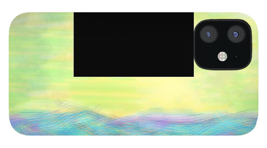 Abstract Art iPhone 12 Case featuring the digital art My Spirit Drifts by Jeremiah Ray
