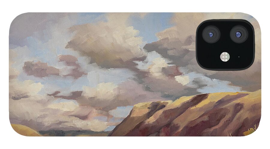 Landscape iPhone 12 Case featuring the painting Northfork Valley by Jordan Henderson