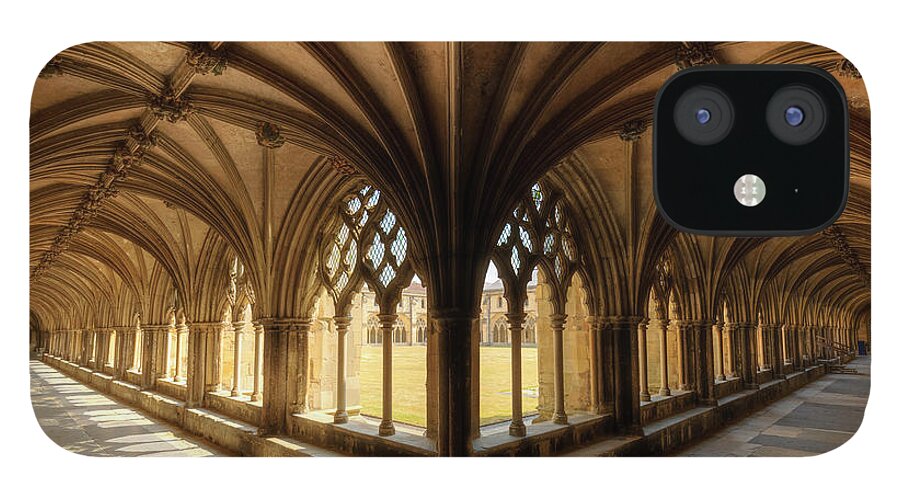 Cloisters iPhone 12 Case featuring the photograph Norwich Cathedral Cloisters by Neale And Judith Clark